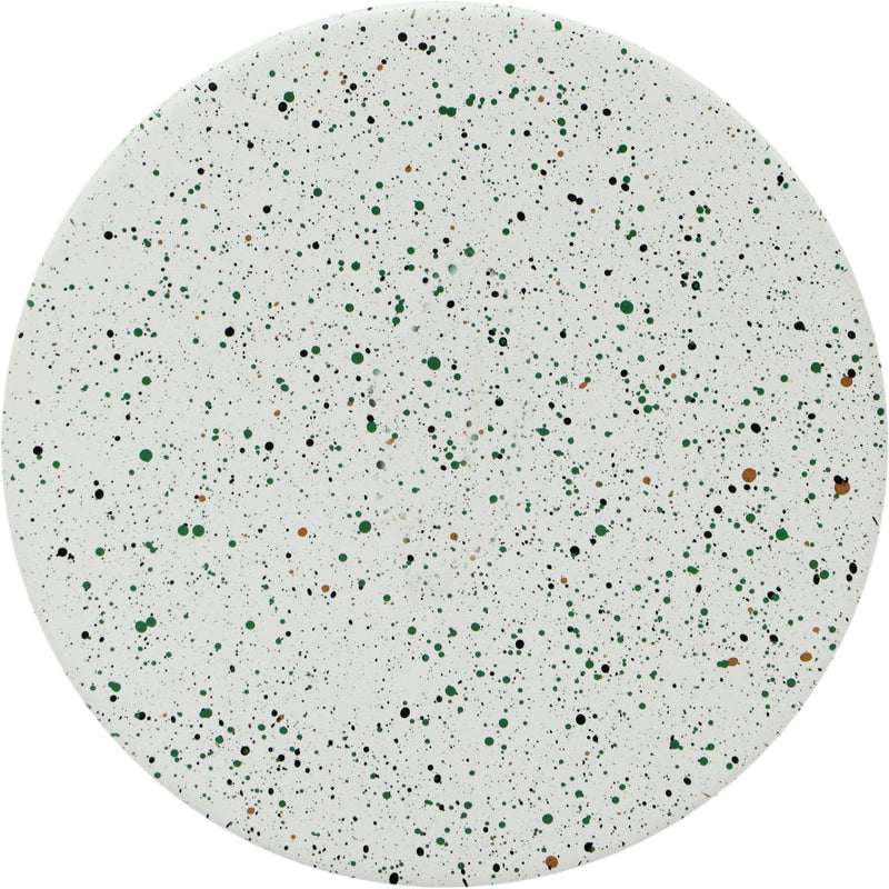 Anika Terrazzo Pattern Iron Terrazo End Table in White - 99027White-ET