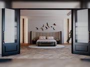 Anka Bedroom (Queen Frame With Headboard & Dresser With Mirror & Ottoman & 2 Nightstand & Bench) - 200-GAB-ANK-QB-SET