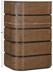 Annalise Solid Wood Chest in Brown - 859Brown-CH