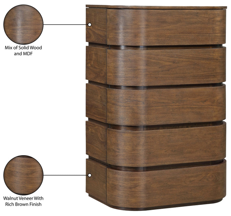 Annalise Solid Wood Chest in Brown - 859Brown-CH