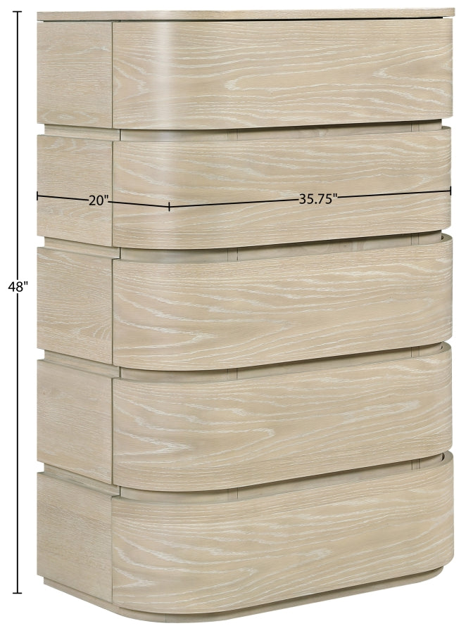 Annalise Solid Wood Chest in Natural - 859Oak-CH