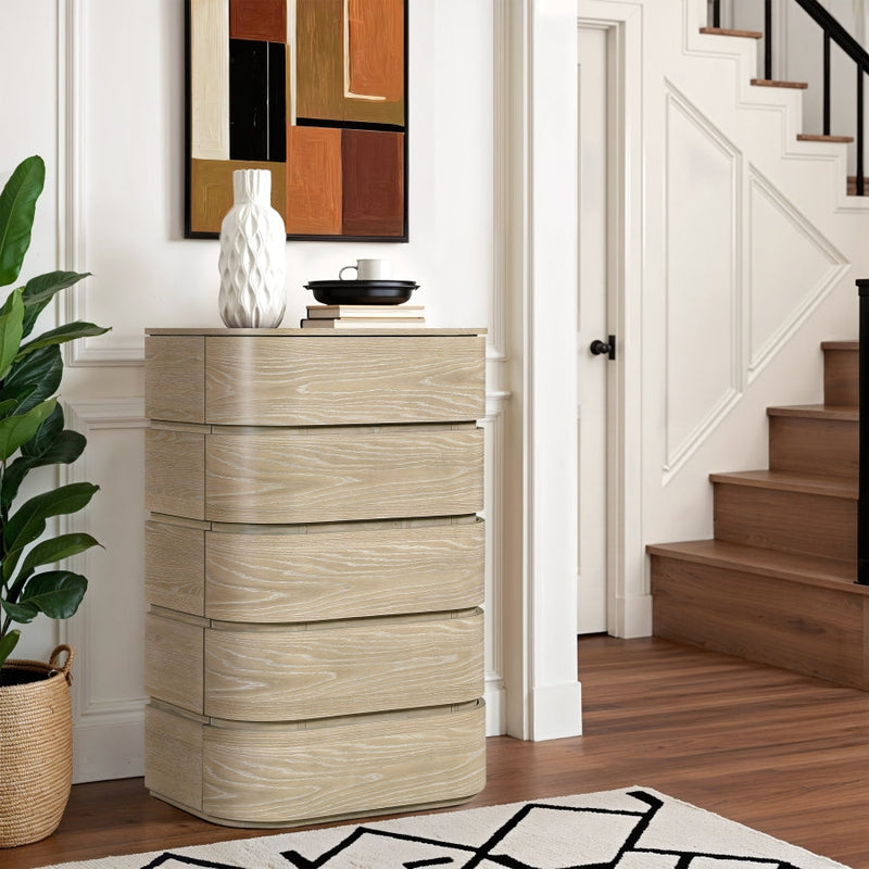 Annalise Solid Wood Chest in Natural - 859Oak-CH