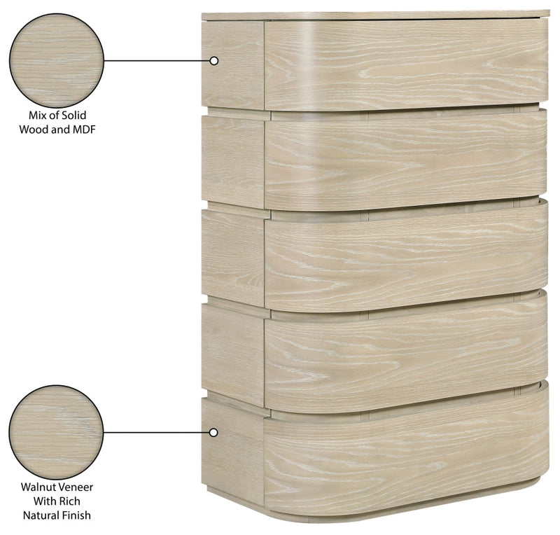 Annalise Solid Wood Chest in Natural - 859Oak-CH