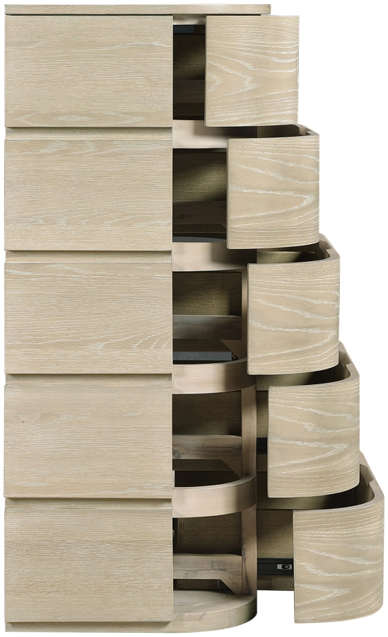 Annalise Solid Wood Chest in Natural - 859Oak-CH