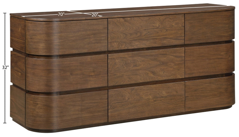 Annalise Solid Wood Dresser in Brown - 859Brown-D