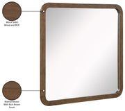 Annalise Solid Wood Framed Mirrors & Wall Decor in Brown - 859Brown-M