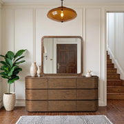 Annalise Solid Wood Framed Mirrors & Wall Decor in Brown - 859Brown-M