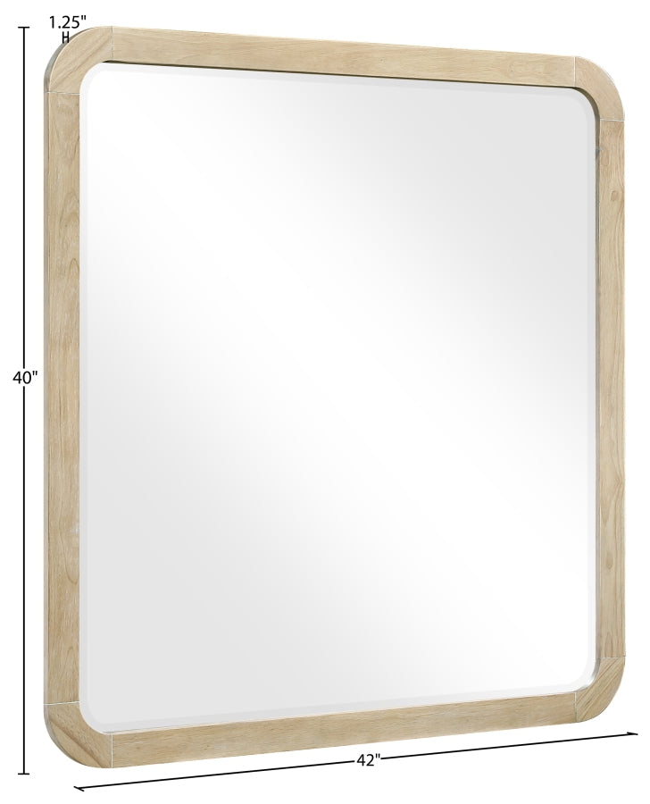 Annalise Solid Wood Framed Mirrors & Wall Decor in Natural - 859Oak-M