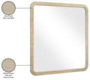Annalise Solid Wood Framed Mirrors & Wall Decor in Natural - 859Oak-M