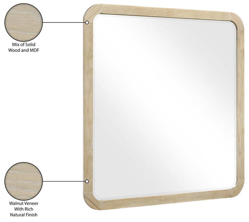 Annalise Solid Wood Framed Mirrors & Wall Decor in Natural - 859Oak-M