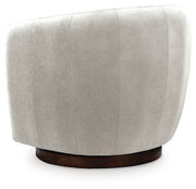 Annbury Light Beige Swivel Accent Chair - A3000786