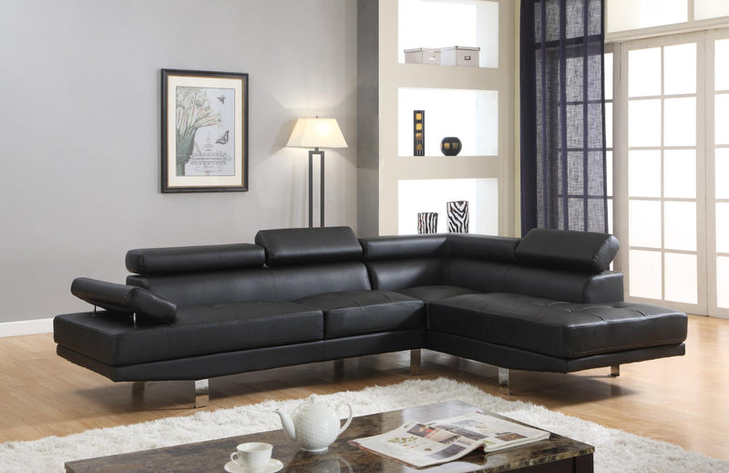 Antares Black Modern Sectional - Gate FurnitureSectional