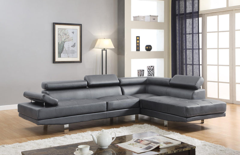 Antares Grey Modern Sectional - Gate FurnitureSectional