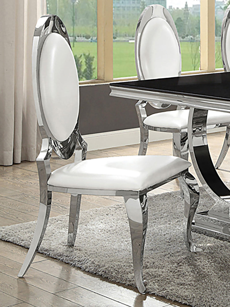 Antoine Upholstered Dining Chair Cream White (Set of 2) - 107872N