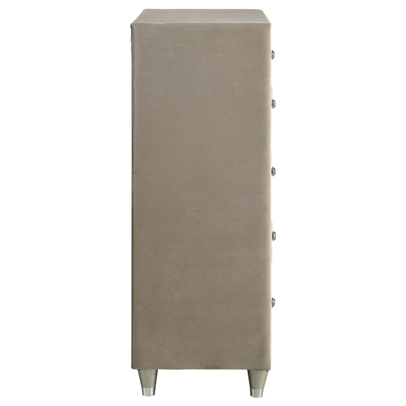 Antonella 5-drawer Bedroom Chest Ivory and Camel - 223525