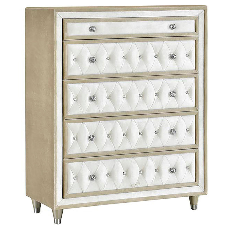 Antonella 5-piece Eastern King Bedroom Set Ivory  - 223521KE-S5