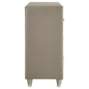 Antonella 7-drawer Upholstered Dresser Ivory and Camel - 223523