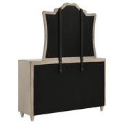 Antonella 7-drawer Upholstered Dresser with Mirror Ivory - 223523M