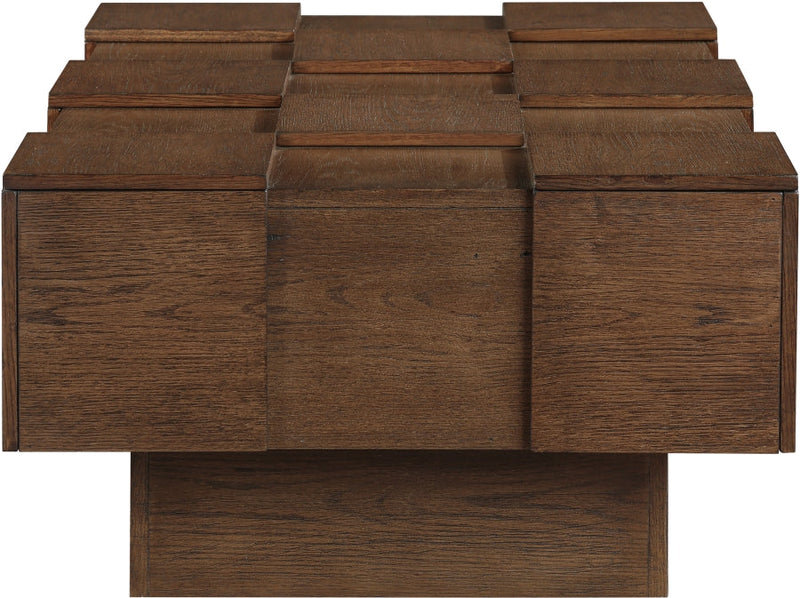 Anzio Oak Veneer Coffee Table in Brown - 99097Brown-CT