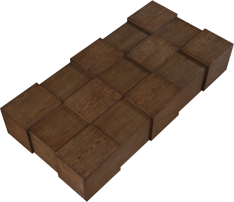 Anzio Oak Veneer Coffee Table in Brown - 99097Brown-CT