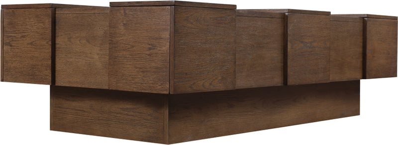 Anzio Oak Veneer Coffee Table in Brown - 99097Brown-CT