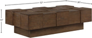 Anzio Oak Veneer Coffee Table in Brown - 99097Brown-CT