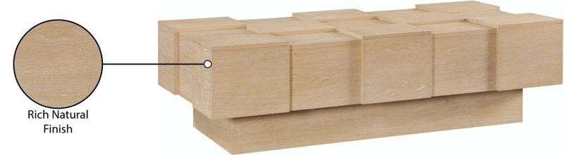 Anzio Oak Veneer Coffee Table in Natural - 99097Oak-CT