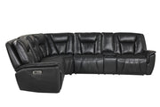 Apex - Black Power Recliner Sectional with Power Headrest, Storage Console, Wireless Charger, Cup Holder, Zero Gravity and USB Charger - S426-Sectional