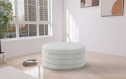 Aphia Boucle Fabric Upholstered Ottoman in Cream - 154Cream