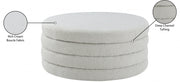 Aphia Boucle Fabric Upholstered Ottoman in Cream - 154Cream