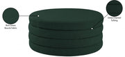 Aphia Boucle Fabric Upholstered Ottoman in Green - 154Green