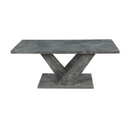 Apollo - 3PC Gray Faux Marble Coffee Table Set, Coffee Table and 2 End Tables - T615-3PC-Set