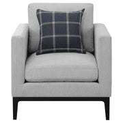 Apperson 3-piece Upholstered Track Arm Sofa Set Light Grey - 508681-S3