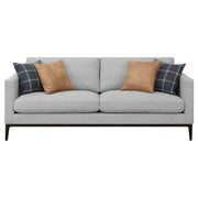 Apperson 3-piece Upholstered Track Arm Sofa Set Light Grey - 508681-S3