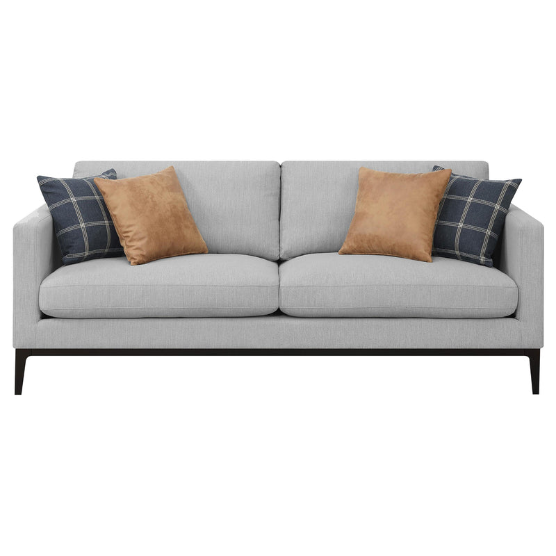 Apperson 3-piece Upholstered Track Arm Sofa Set Light Grey - 508681-S3