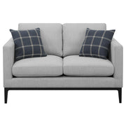 Apperson 3-piece Upholstered Track Arm Sofa Set Light Grey - 508681-S3