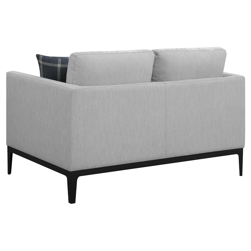 Apperson 3-piece Upholstered Track Arm Sofa Set Light Grey - 508681-S3