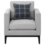Apperson Upholstered Track Arm Accent Chair Light Grey - 508683