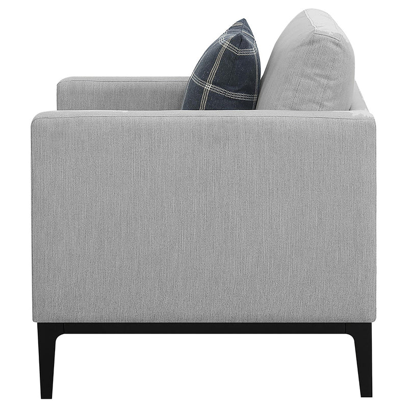 Apperson Upholstered Track Arm Accent Chair Light Grey - 508683
