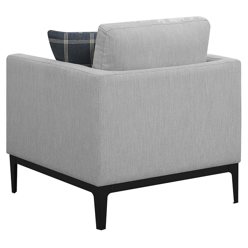 Apperson Upholstered Track Arm Accent Chair Light Grey - 508683