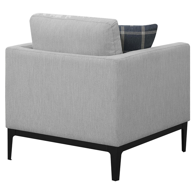 Apperson Upholstered Track Arm Accent Chair Light Grey - 508683