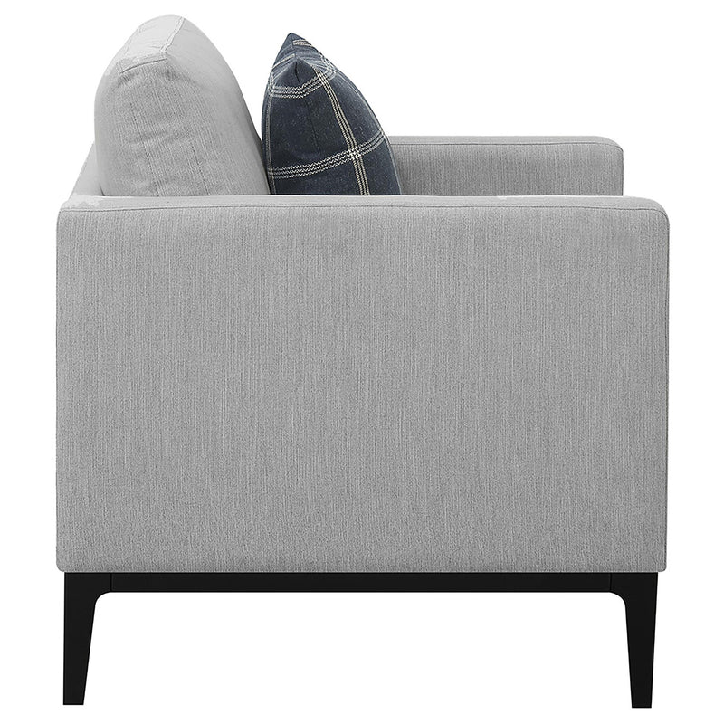 Apperson Upholstered Track Arm Accent Chair Light Grey - 508683