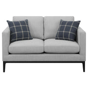 Apperson Upholstered Track Arm Loveseat Light Grey - 508682