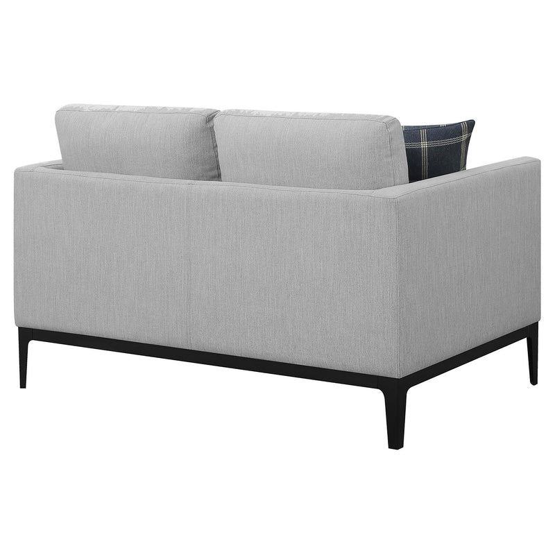 Apperson Upholstered Track Arm Loveseat Light Grey - 508682