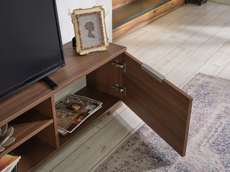 April Tv Stand Walnut in Walnut - 721-APR-TV-WALNUT