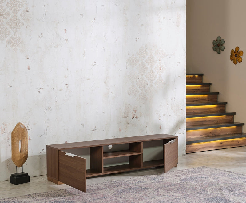 April Tv Stand Walnut in Walnut - 721-APR-TV-WALNUT