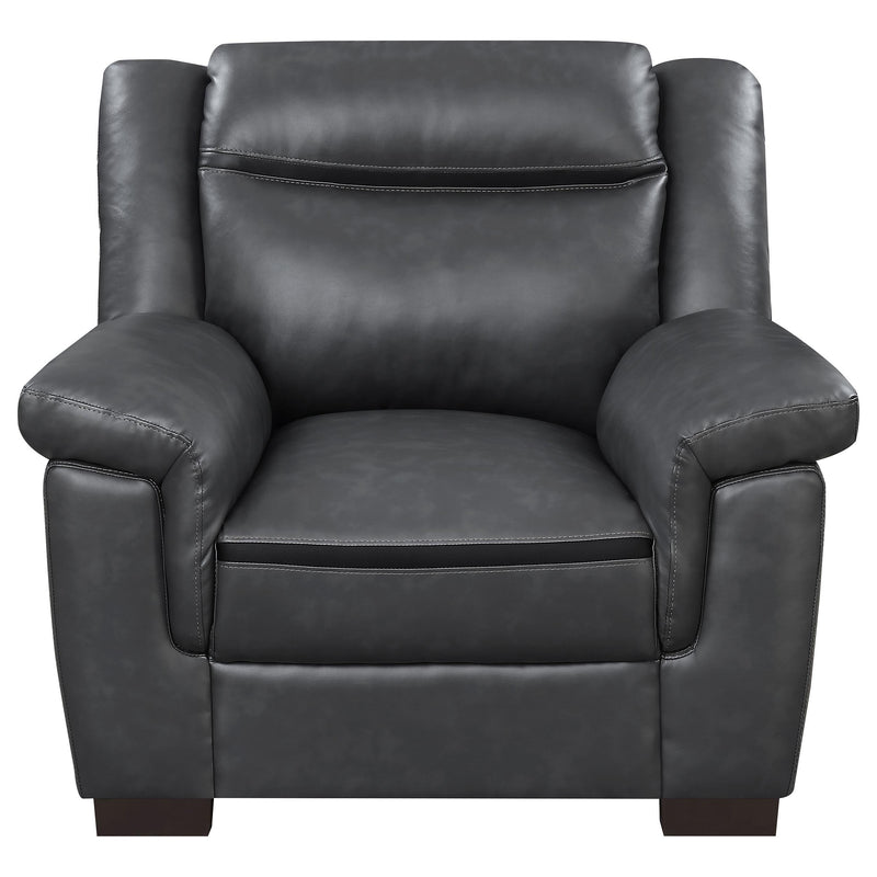 Arabella Upholstered Padded Arm Accent Chair Grey - 506593