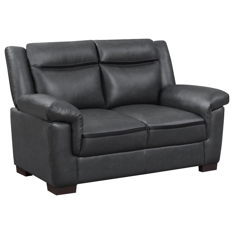Arabella Upholstered Padded Arm Loveseat Grey - 506592