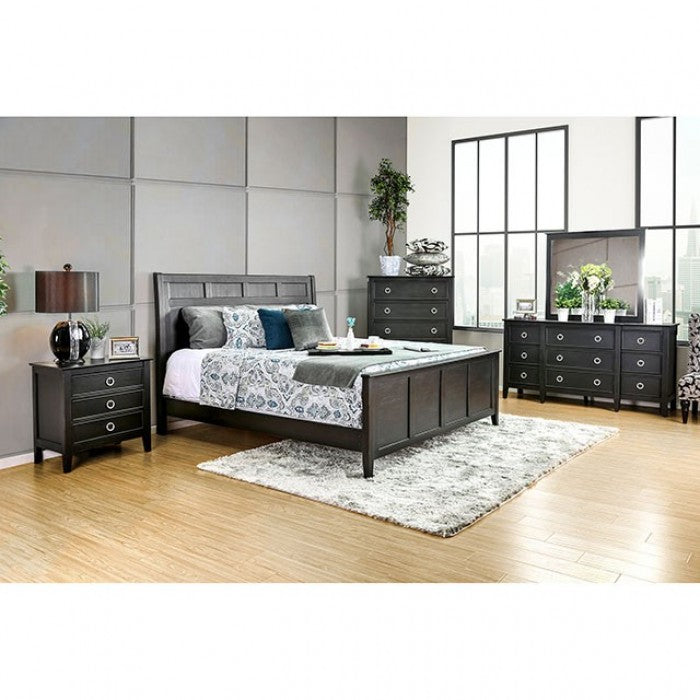 Arabelle Wire-Brushed Black Mirror - CM7481M
