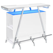 Araceli Freestanding LED Home Bar Cabinet White High Gloss - 182355